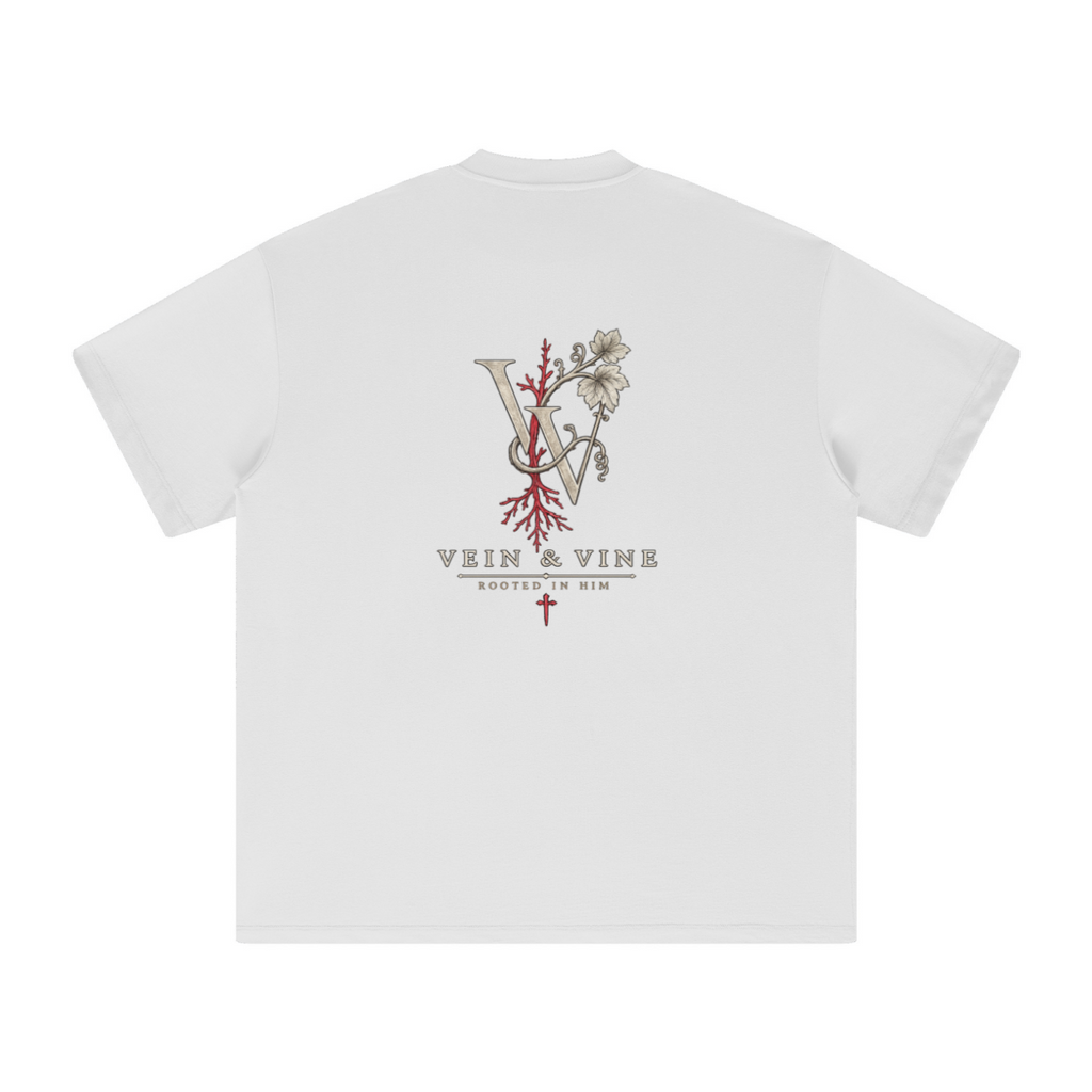 305GSM Unisex FOG Earth-Tone 20-Color Drop-Shoulder T-shirt White