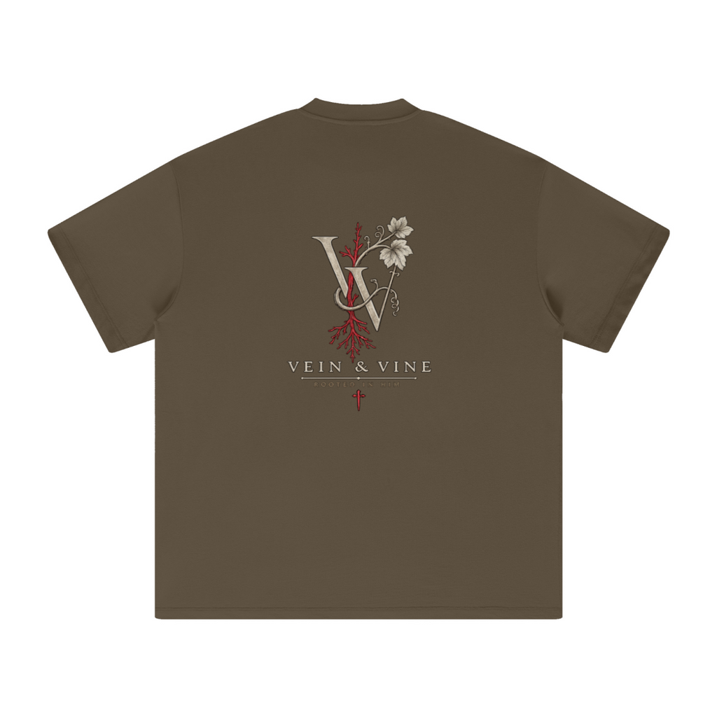 305GSM Unisex FOG Earth-Tone 20-Color Drop-Shoulder T-shirt Brown