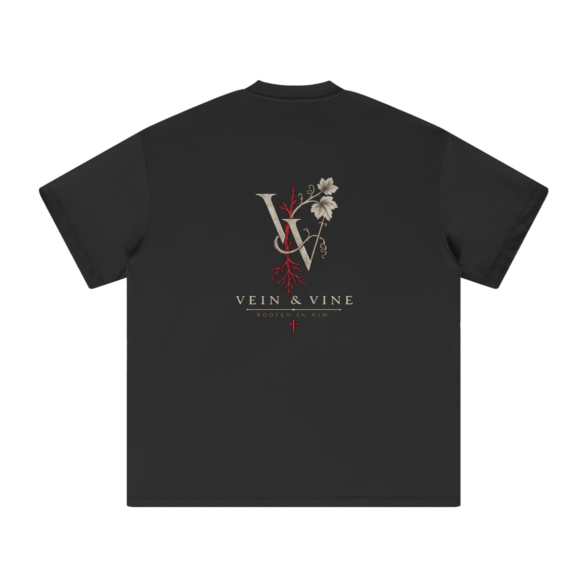 305GSM Unisex FOG Earth-Tone 20-Color Drop-Shoulder T-shirt Black