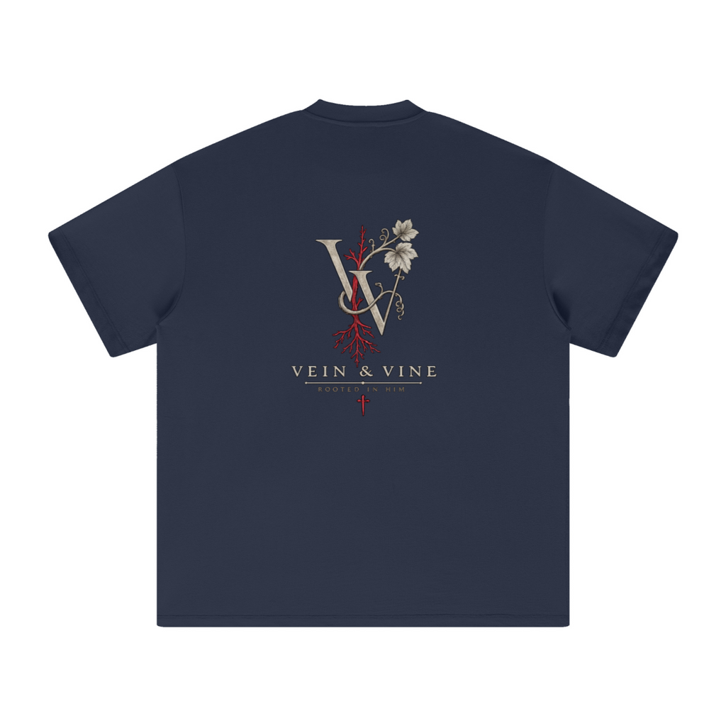 305GSM Unisex FOG Earth-Tone 20-Color Drop-Shoulder T-shirt Dark blue