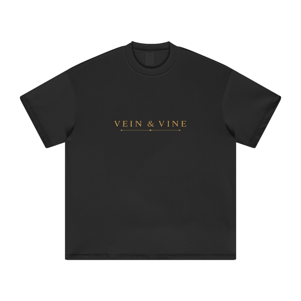 305GSM Unisex FOG Earth-Tone 20-Color Drop-Shoulder T-shirt Black