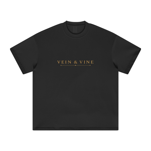 305GSM Unisex FOG Earth-Tone 20-Color Drop-Shoulder T-shirt Black
