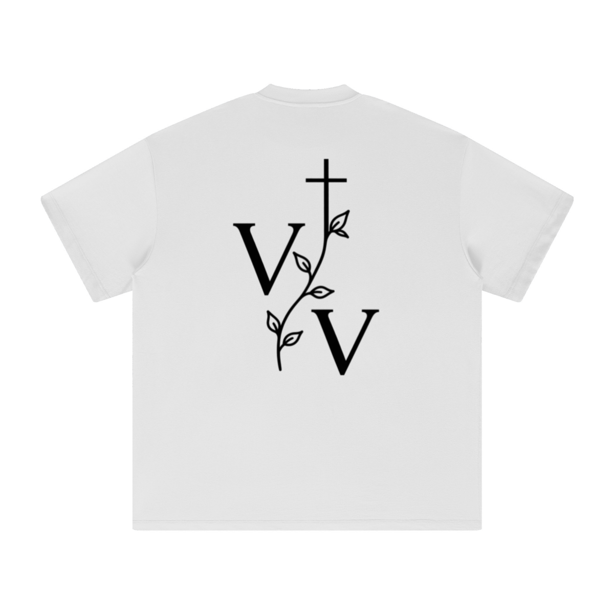 305GSM Unisex FOG Earth-Tone 20-Color Drop-Shoulder T-shirt White
