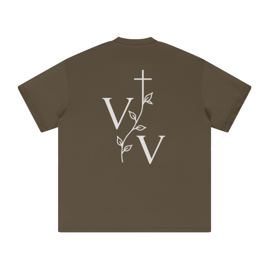 305GSM Unisex FOG Earth-Tone 20-Color Drop-Shoulder T-shirt Brown