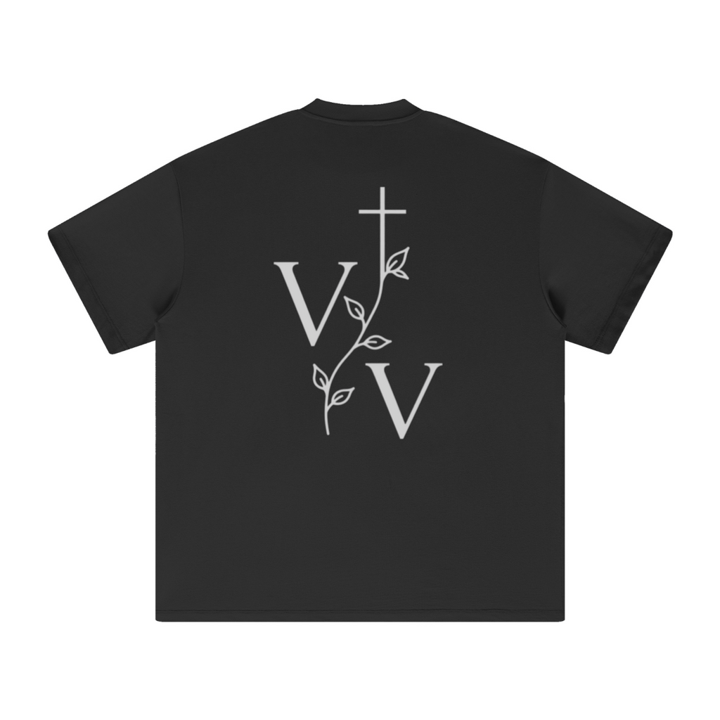 305GSM Unisex FOG Earth-Tone 20-Color Drop-Shoulder T-shirt Black
