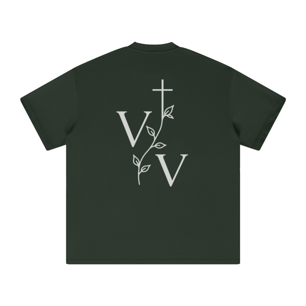 305GSM Unisex FOG Earth-Tone 20-Color Drop-Shoulder T-shirt Dark Green