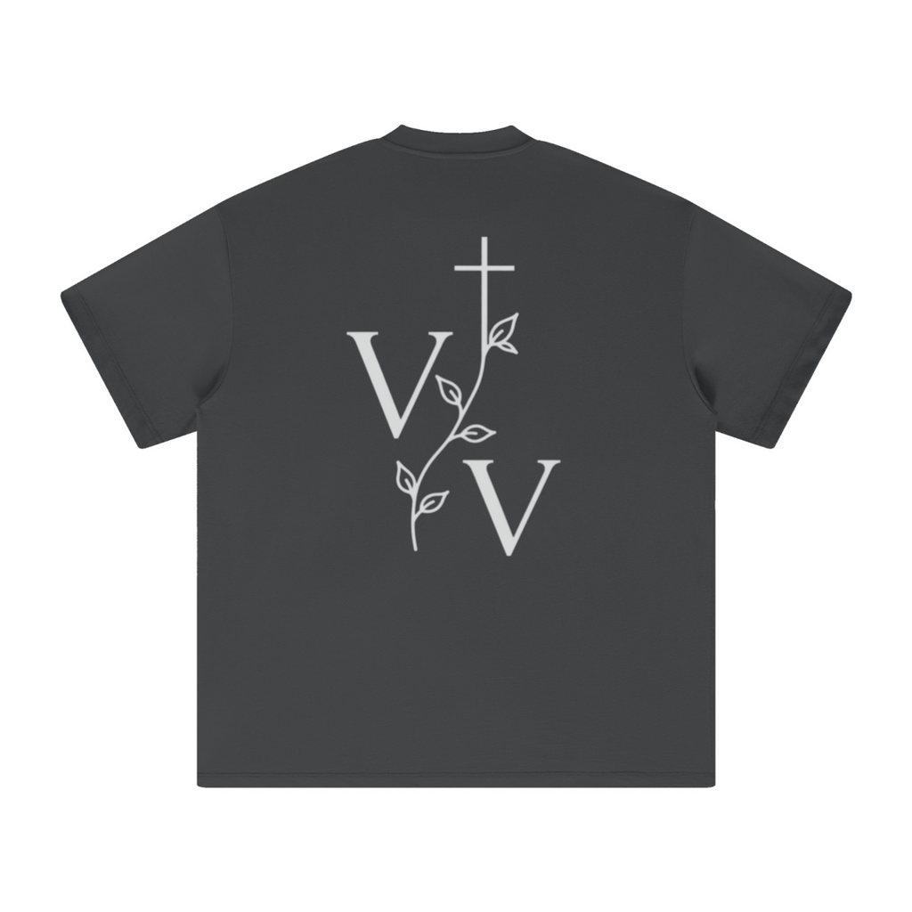 305GSM Unisex FOG Earth-Tone 20-Color Drop-Shoulder T-shirt Dark gray